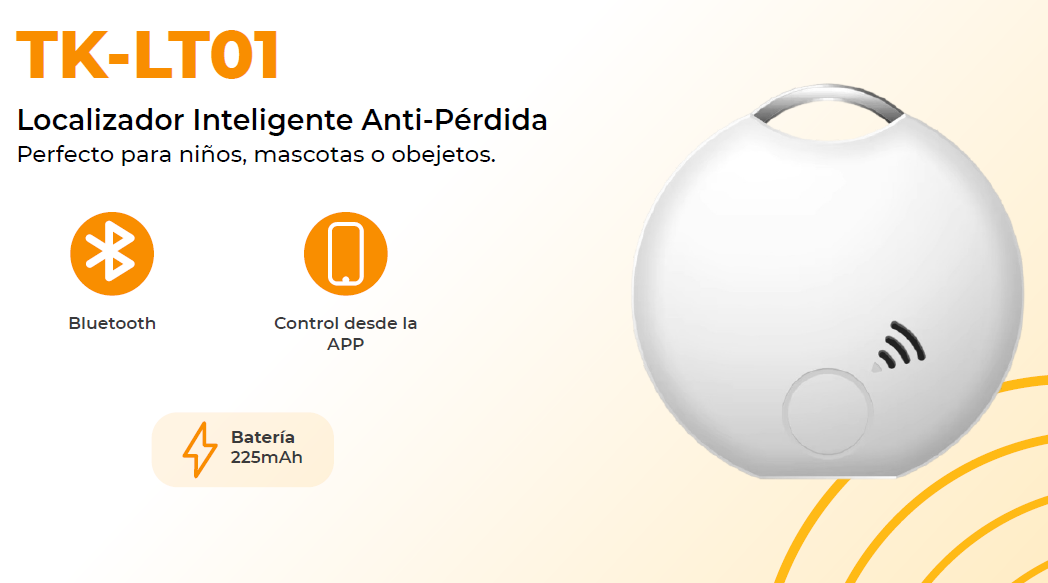 LOCALIZADOR ANTI PERDIDAS BLUETOOTH 25 METROS TEKLINK TUYA TK-LT01