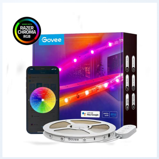 Cable de Luces Govee RGBIC WiFi+Bluetooth con Protector 5m H619A1D1