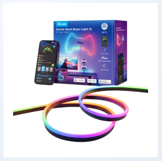 Luces Govee H61D4 Neon Rope Light 2S 4 metros Negro H61D4A11