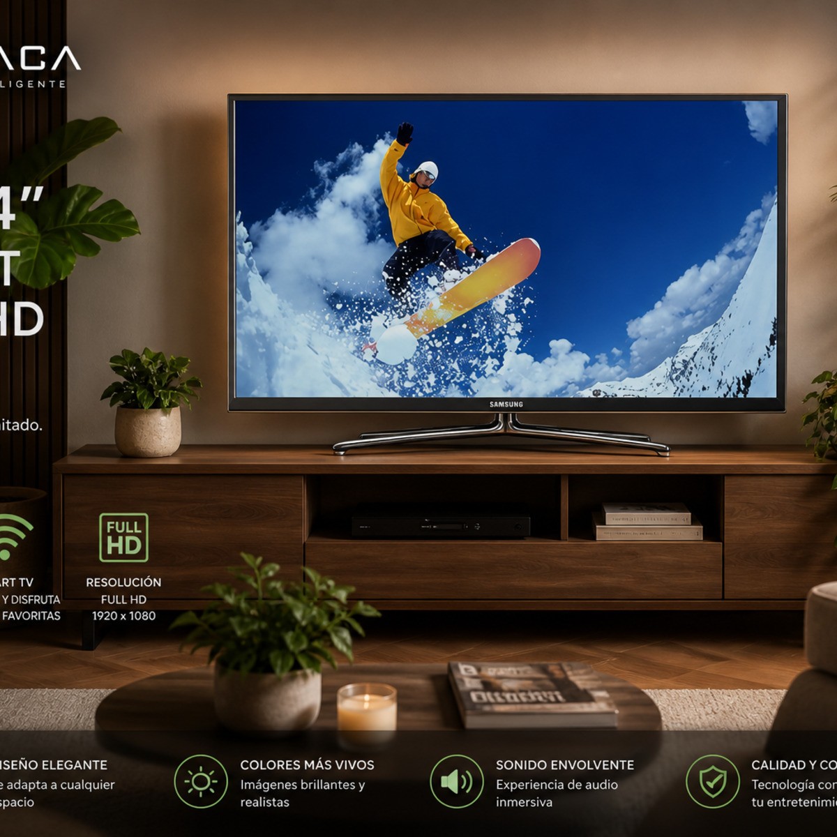 Samsung Televisor 64" 3D Smart TV PN64D8000FF